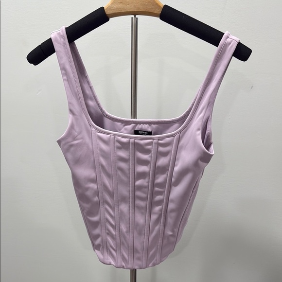 Express Tops - Express Purple Fitted Bustier Camisole